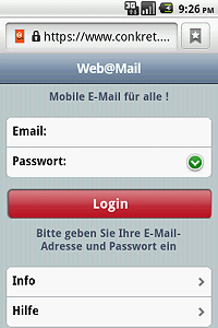 einfacher Login allein mit Email-Adresse und Passwort