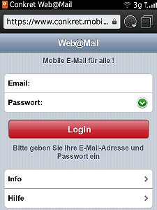 einfacher Login allein mit Email-Adresse und Passwort