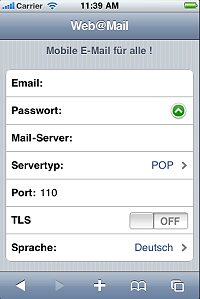 Login in beliebige IMAP und POP3-Postfcher
