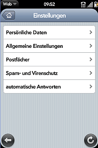 Einstellungen fr Postfacher, Spam- und Virenschutz
