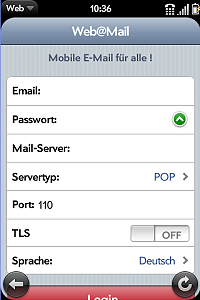 Login in beliebige IMAP und POP3-Postfcher