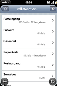 Ansicht aller Ordner eines Postfachs