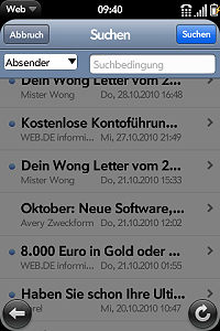 Integrierte Suche auch unter POP3